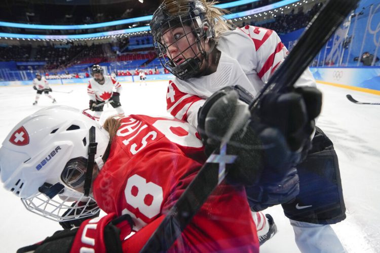 Canada routs Swiss 10-3, advances to Olympic gold-medal game